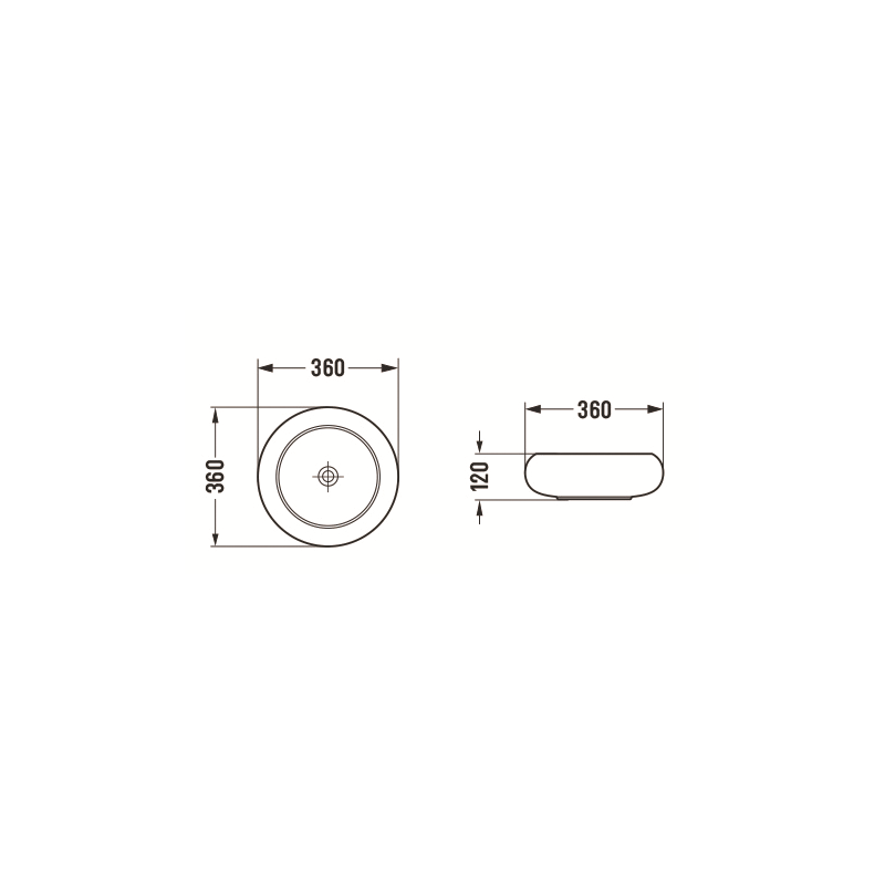 Mexen Lola umywalka nablatowa 36 x 36 cm, biała - 22213600