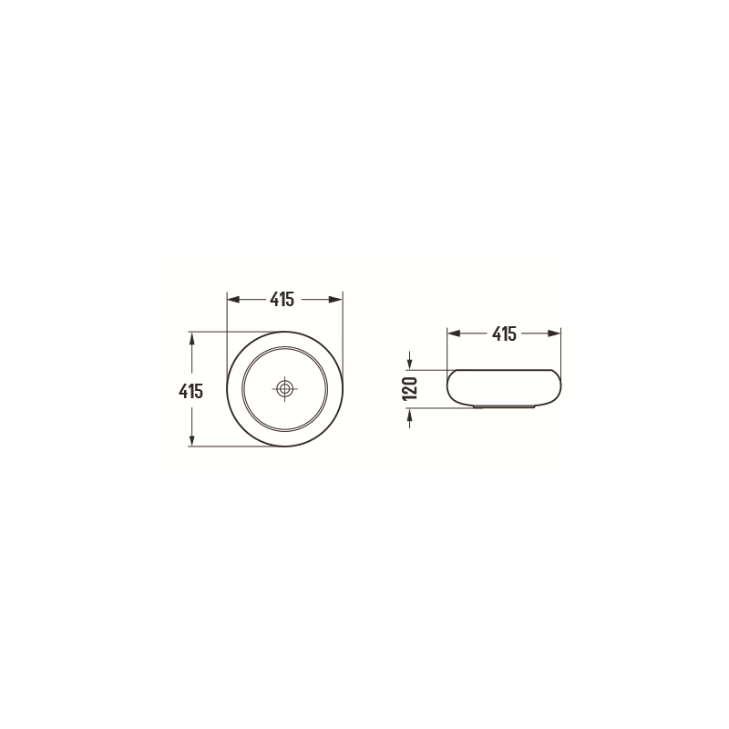 Mexen Lola umywalka nablatowa 41 x 41 cm, czarna - 22214185