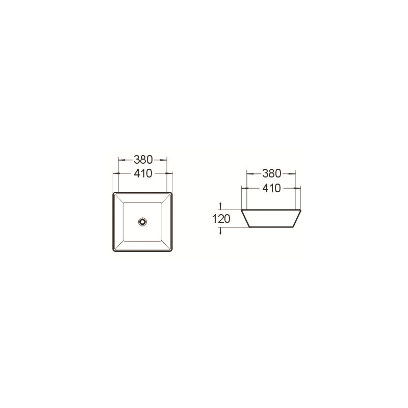 Mexen Pola umywalka nablatowa 41 x 41 cm, czarna mat - 22224185