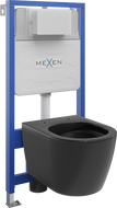 Mexen zestaw podtynkowy WC stelaż Fenix Slim z miską WC Carmen, czarny mat - 6103388XX85