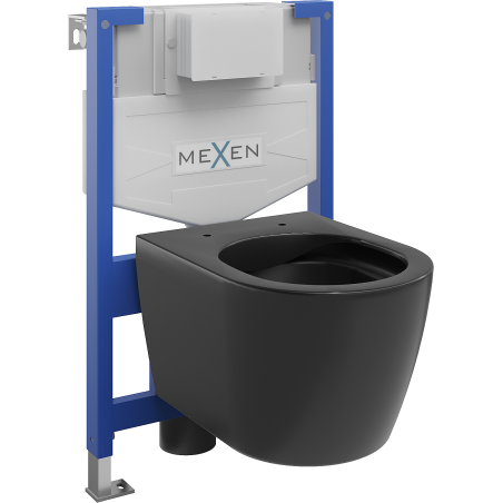 Mexen zestaw podtynkowy WC stelaż Fenix XS-F z miską WC Carmen, czarny mat - 6803388XX85