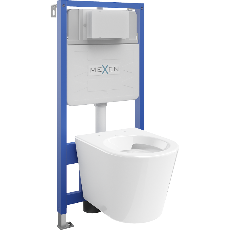 Mexen zestaw podtynkowy WC stelaż Fenix Slim z miską WC Rico, biały połysk - 6103372XX00