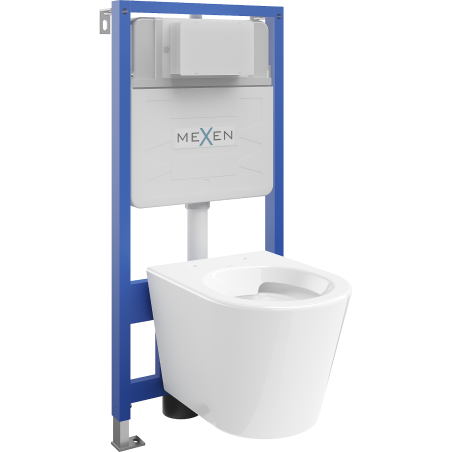 Mexen zestaw podtynkowy WC stelaż Fenix Slim z miską WC Rico, biały połysk - 6103372XX00