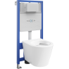 Mexen zestaw podtynkowy WC stelaż Fenix Slim z miską WC Rico, biały połysk - 6103372XX00