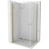 Mexen Lima Duo kabina prysznicowa składana 80 x 70 cm, transparent, złota - 856-080-070-50-00-02