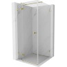 Mexen Lunar T kabina prysznicowa uchylna lewa 80 x 80 cm, transparent, złota - 834T-080-080-50-00-L