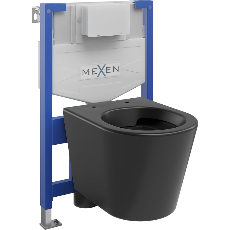 Mexen zestaw podtynkowy WC stelaż Fenix XS-F z miską WC Rico, czarny mat - 6803372XX85