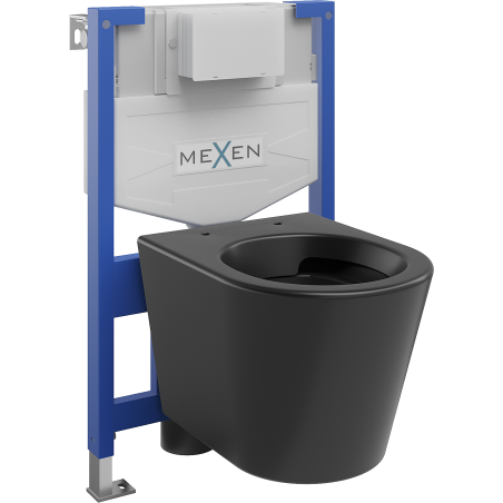 Mexen zestaw podtynkowy WC stelaż Fenix XS-F z miską WC Rico, czarny mat - 6803372XX85