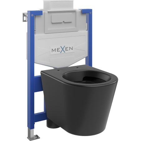 Mexen zestaw podtynkowy WC stelaż Fenix XS-U z miską WC Rico, czarny mat - 6853372XX85