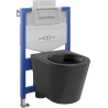Mexen zestaw podtynkowy WC stelaż Fenix XS-U z miską WC Rico, czarny mat - 6853372XX85