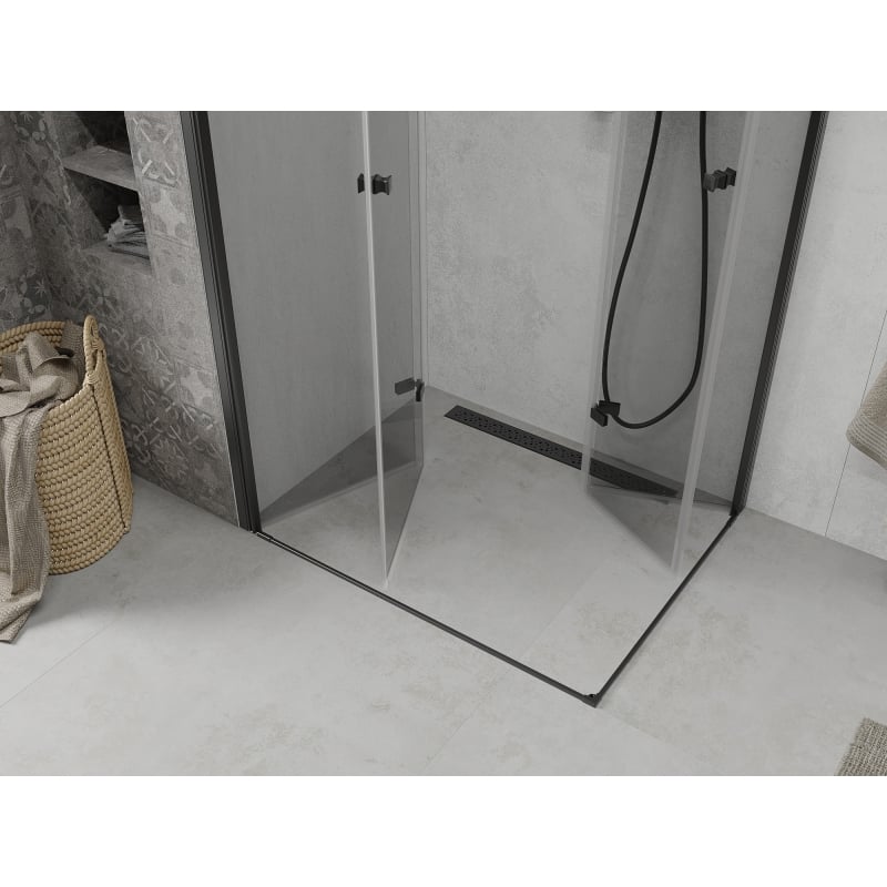Mexen Lima Duo kabina prysznicowa składana 80 x 70 cm, transparent, czarna - 856-080-070-70-00-02