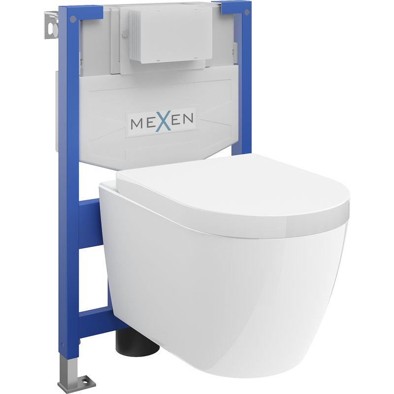Mexen zestaw podtynkowy WC stelaż Fenix XS-F z miską WC Rico i deską wolnoopadającą, biały - 68030478000
