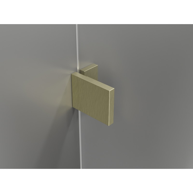 Mexen Lunar T kabina prysznicowa uchylna lewa 70 x 110 cm, transparent, złota szczotkowana - 834T-070-110-55-00-L