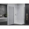 Mexen Pretoria Duo kabina prysznicowa uchylna 80 x 70 cm, transparent, chrom + brodzik Flat - 852-080-070-01-02-4010