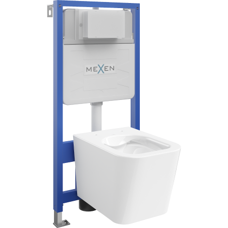 Mexen zestaw podtynkowy WC stelaż Fenix Slim z miską WC Teo, biały - 6103385XX00