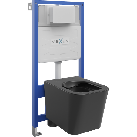 Mexen zestaw podtynkowy WC stelaż Fenix Slim z miską WC Teo, czarny mat - 6103385XX85