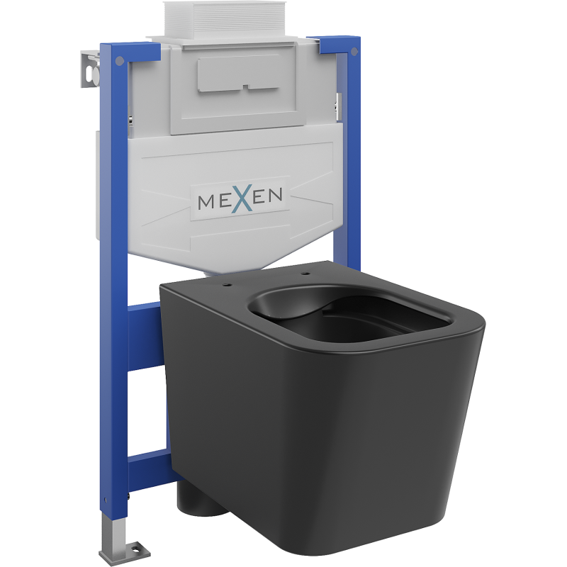 Mexen zestaw podtynkowy WC stelaż Fenix XS-U z miską WC Teo, czarny mat - 6853385XX85