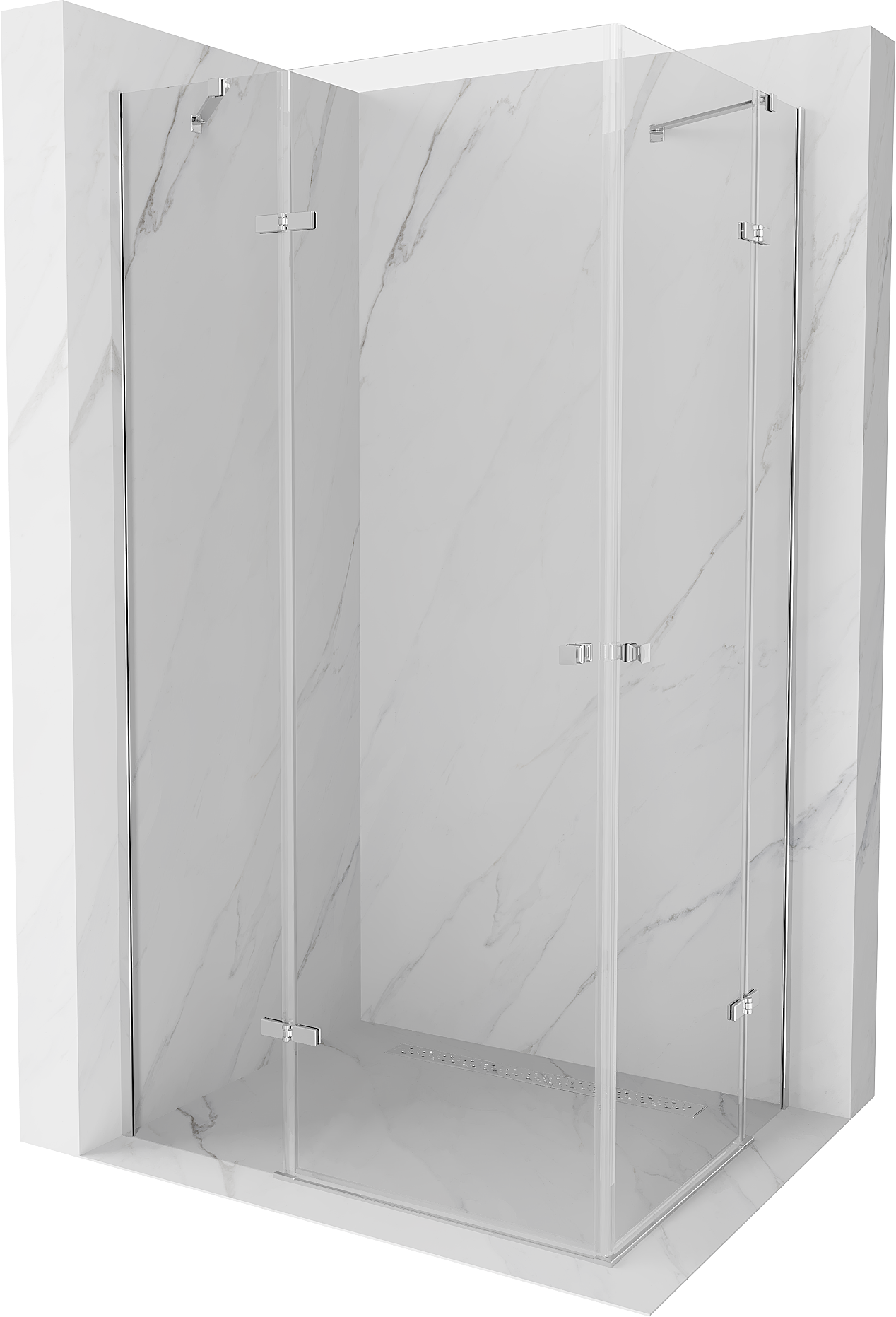 Mexen Roma Duo kabina prysznicowa uchylna 110 x 70 cm, transparent, chrom - 854-110-070-02-00