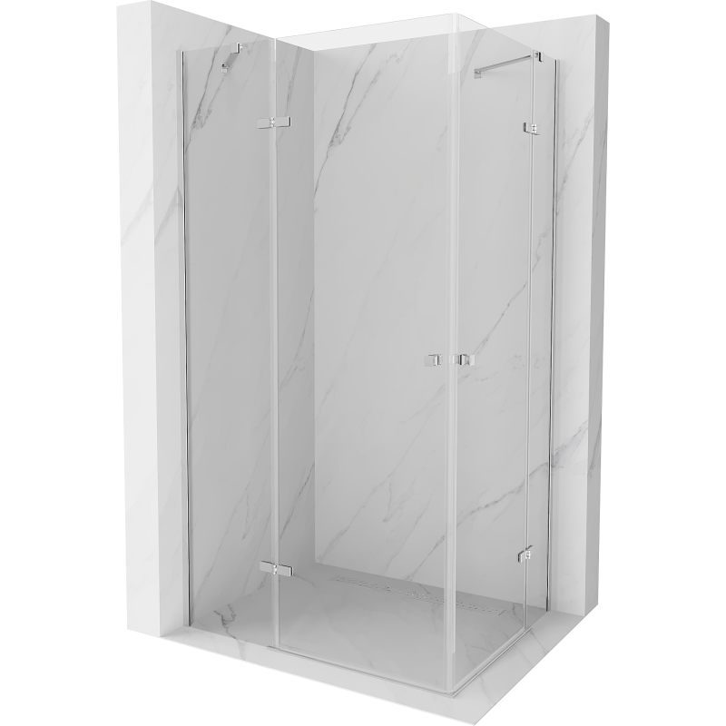 Mexen Roma Duo kabina prysznicowa uchylna 110 x 80 cm, transparent, chrom - 854-110-080-02-00