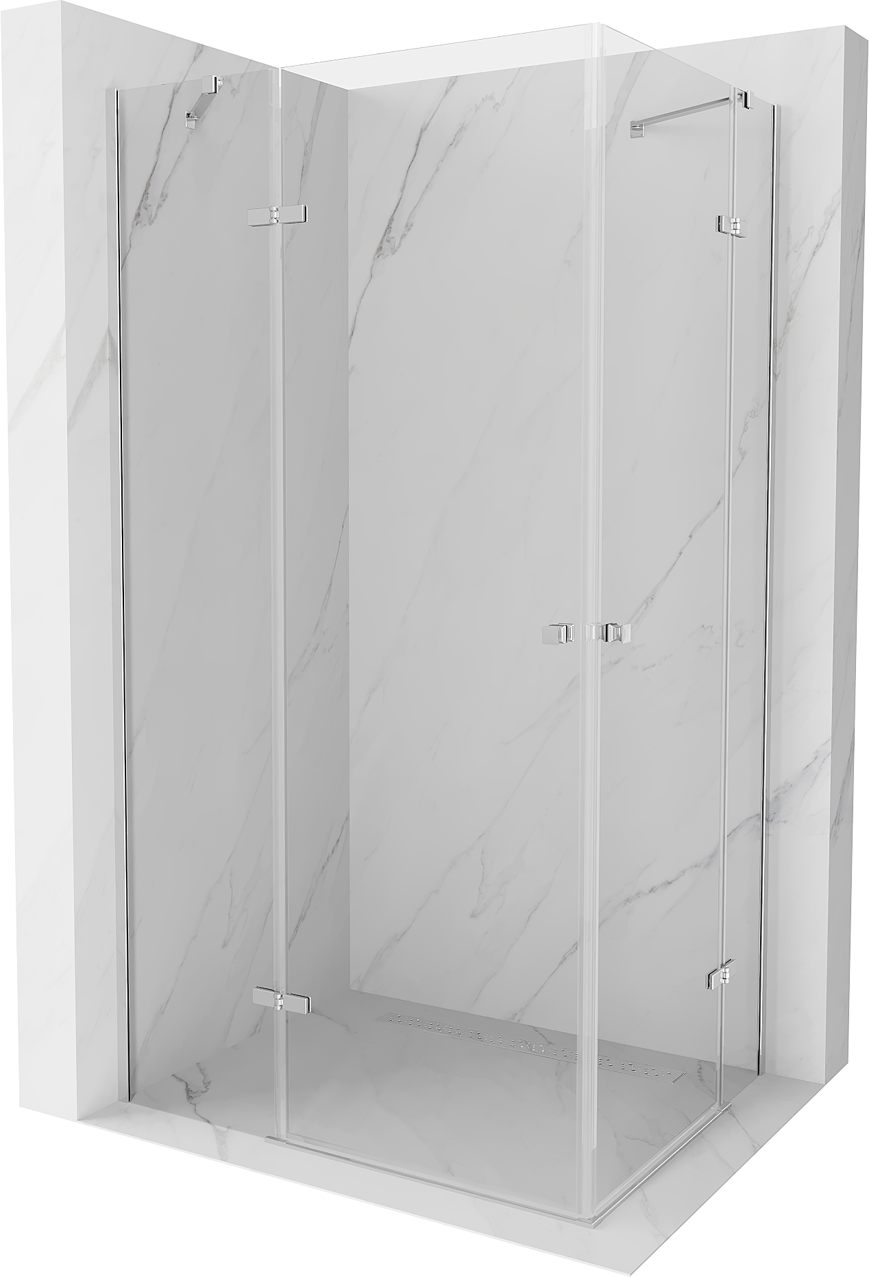 Mexen Roma Duo kabina prysznicowa uchylna 110 x 90 cm, transparent, chrom - 854-110-090-02-00