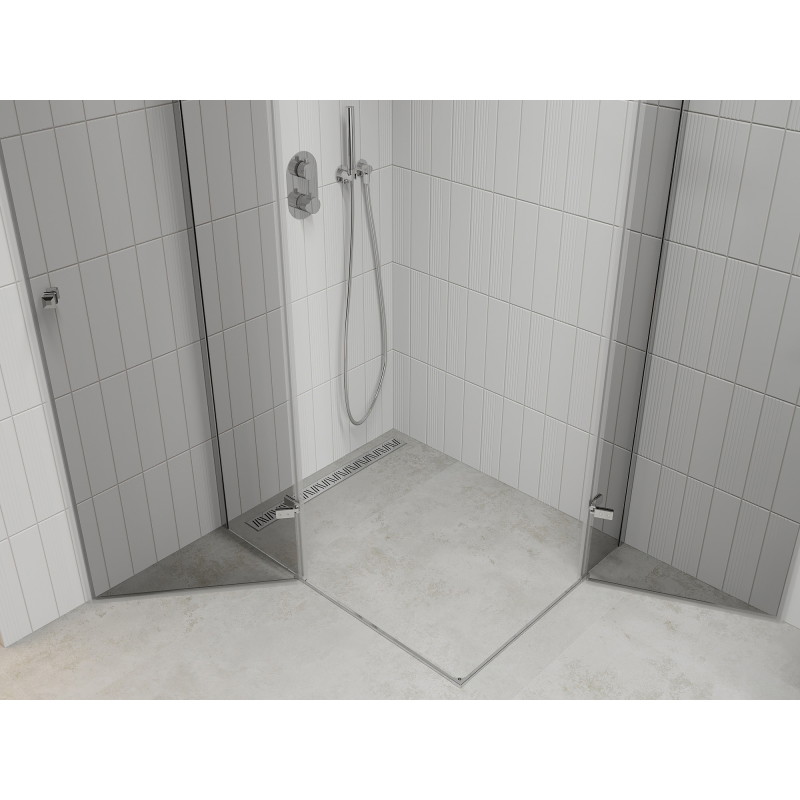 Mexen Roma Duo kabina prysznicowa uchylna 120 x 80 cm, transparent, chrom - 854-120-080-02-00