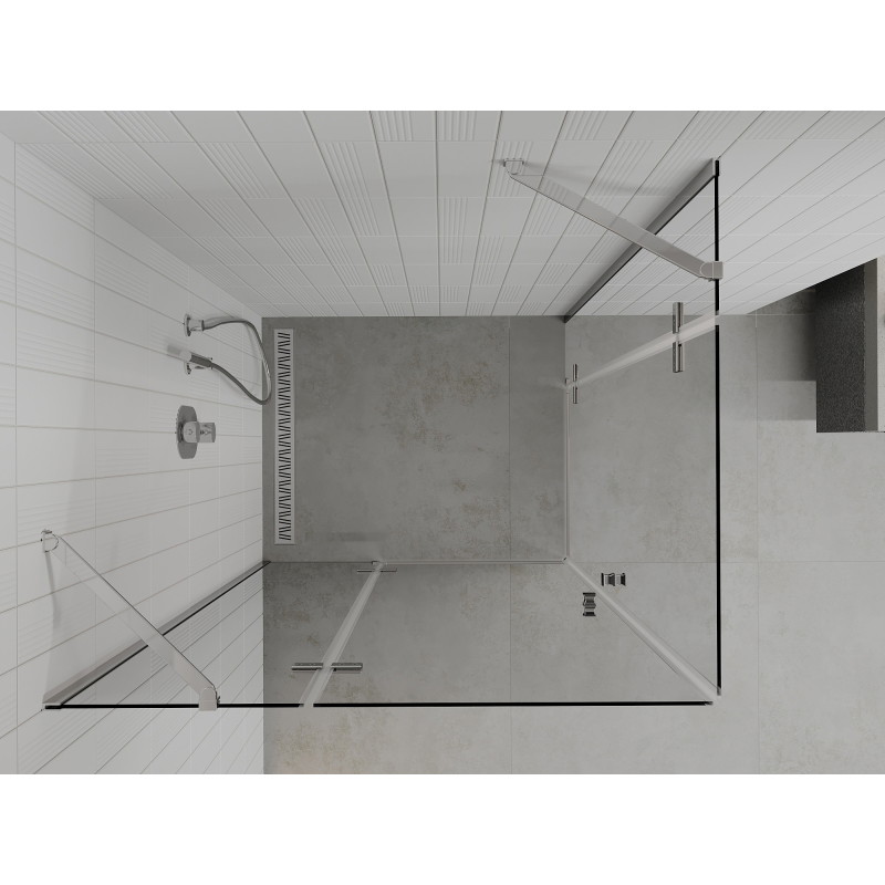 Mexen Roma Duo kabina prysznicowa uchylna 120 x 100 cm, transparent, chrom - 854-120-100-02-00