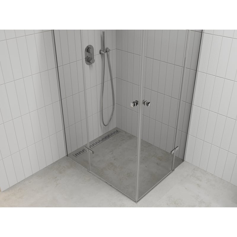Mexen Roma Duo kabina prysznicowa uchylna 120 x 100 cm, transparent, chrom - 854-120-100-02-00