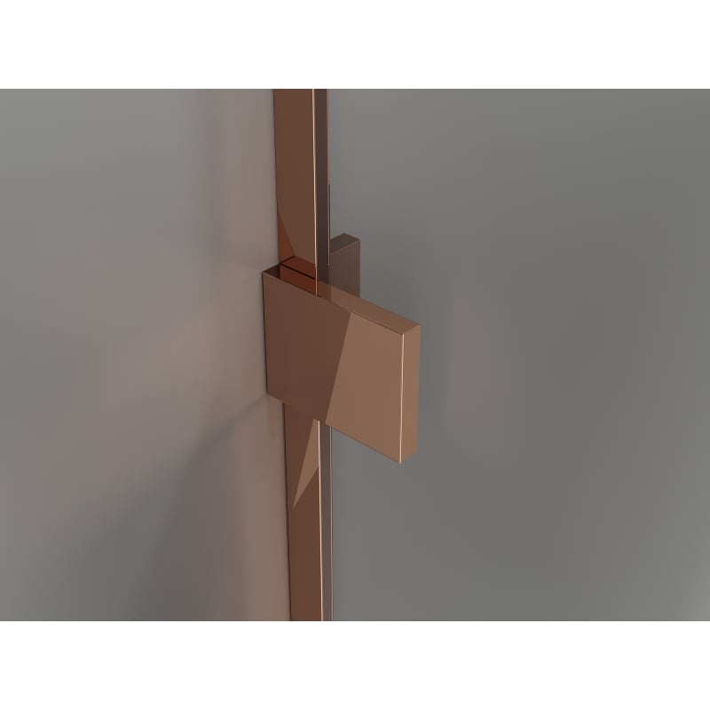 Mexen Lunar T kabina prysznicowa uchylna prawa 85 x 80 cm, transparent, różowe złoto - 834T-085-080-60-00-P