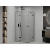 Mexen Roma Duo kabina prysznicowa uchylna 80 x 70 cm, transparent, czarna - 854-080-070-70-00-02