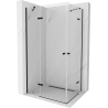 Mexen Roma Duo kabina prysznicowa uchylna 80 x 70 cm, transparent, czarna - 854-080-070-70-00-02