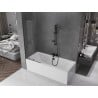 Mexen Velar parawan nawannowy 2-skrzydłowy rozsuwany 75 x 150 cm, transparent, gun metal - 896-075-000-01-95