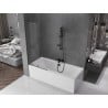 Mexen Velar parawan nawannowy 2-skrzydłowy rozsuwany 85 x 150 cm, transparent, gun metal - 896-085-000-01-95