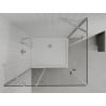 Mexen Roma Duo kabina prysznicowa uchylna 90 x 80 cm, transparent, chrom + brodzik Flat - 854-090-080-01-02-4010