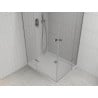 Mexen Roma Duo kabina prysznicowa uchylna 90 x 80 cm, transparent, chrom + brodzik Flat - 854-090-080-01-02-4010