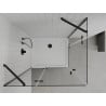 Mexen Roma Duo kabina prysznicowa uchylna 100 x 90 cm, transparent, czarna + brodzik Flat - 854-100-090-70-02-4010B