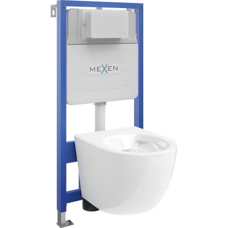 Mexen zestaw podtynkowy WC stelaż Fenix Slim z miską WC Lena, biały połysk - 6103322XX00