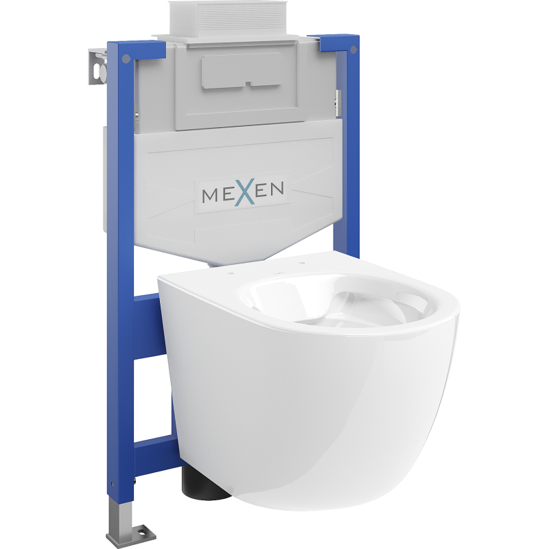 Mexen zestaw podtynkowy WC stelaż Fenix XS-U z miską WC Lena, biały połysk - 6853322XX00