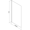 Mexen Cube wanna prostokątna 180 x 80 cm z obudową i parawanem 1-skrzydłowym 80 cm, czarny wzór fix - 550518080X9308007077
