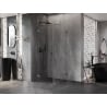 Mexen Lunar T kabina prysznicowa uchylna lewa 80 x 80 cm, transparent, gun gray szczotkowany - 834T-080-080-66-00-L