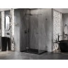 Mexen Lunar T kabina prysznicowa uchylna lewa 85 x 110 cm, transparent, gun gray szczotkowany - 834T-085-110-66-00-L