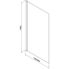 Mexen Cubik wanna prostokątna 170 x 70 cm z obudową i parawanem 1-skrzydłowym 80 cm, czarny wzór fix - 550317070X9308007077
