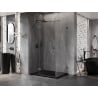 Mexen Lunar T kabina prysznicowa uchylna lewa 100 x 80 cm, transparent, gun gray szczotkowany - 834T-100-080-66-00-L