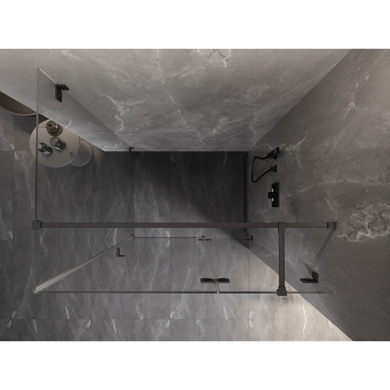 Mexen Lunar T kabina prysznicowa uchylna prawa 70 x 100 cm, transparent, gun gray szczotkowany - 834T-070-100-66-00-P