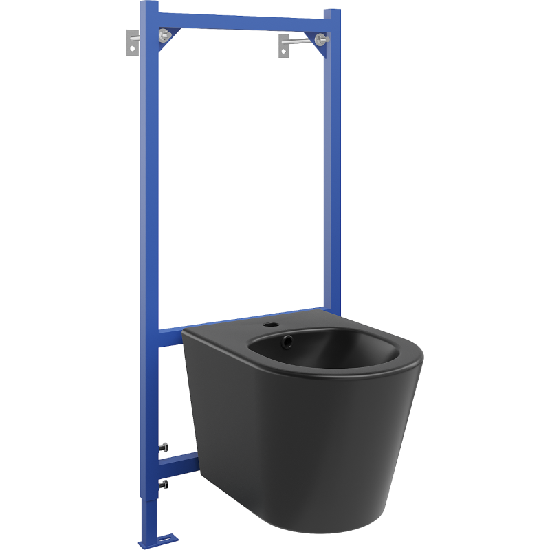 Mexen zestaw podtynkowy bidetowy stelaż Fenix B z bidetem Rico, czarny mat - 69935724885