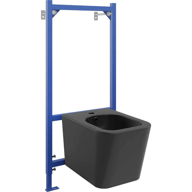 Mexen zestaw podtynkowy bidetowy stelaż Fenix B z bidetem Teo, czarny mat - 69935855185