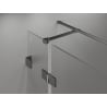 Mexen Lunar T kabina prysznicowa uchylna prawa 90 x 100 cm, transparent, gun gray szczotkowany - 834T-090-100-66-00-P