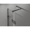 Mexen Lunar T kabina prysznicowa uchylna prawa 90 x 100 cm, transparent, gun gray szczotkowany - 834T-090-100-66-00-P