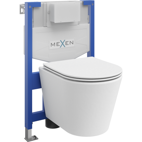 Mexen zestaw podtynkowy WC stelaż Fenix XS-F z miską WC Rico i deską wolnoopadającą, biały mat - 68030724001