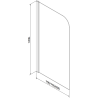 Mexen Cubik wanna prostokątna 170 x 70 cm z obudową i parawanem 1-skrzydłowym 70 cm, transparent, czarny - 550317070X9007017000
