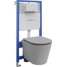Mexen zestaw podtynkowy WC stelaż Fenix Slim z miską WC Rico i deską wolnoopadającą, szary jasny mat - 61030724061